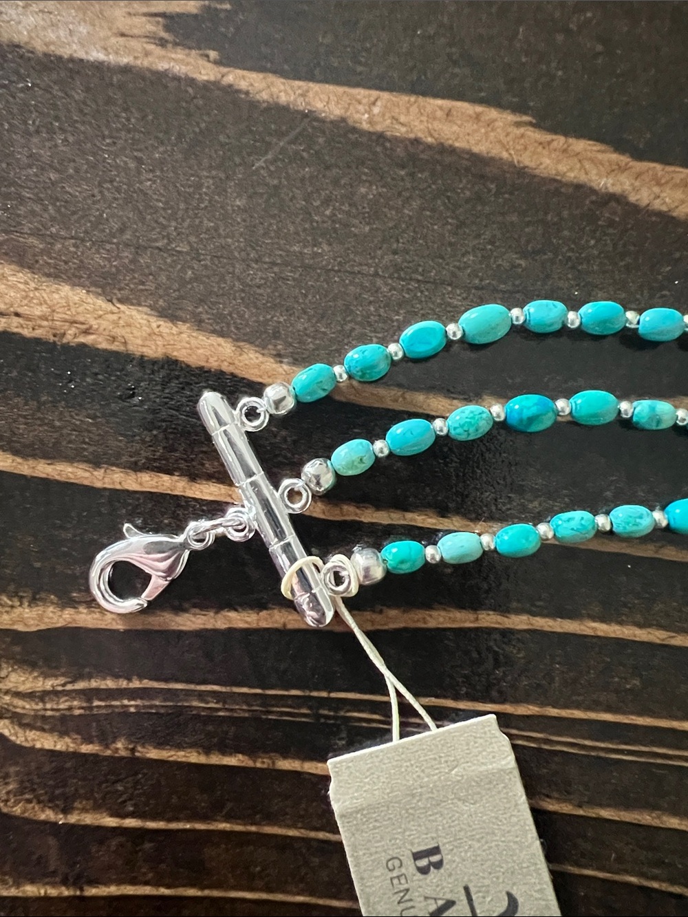 Studio Barse Turquoise and Magnesite Multi-Row Beaded Bracelet with Center Stone - Picture 6 of 6